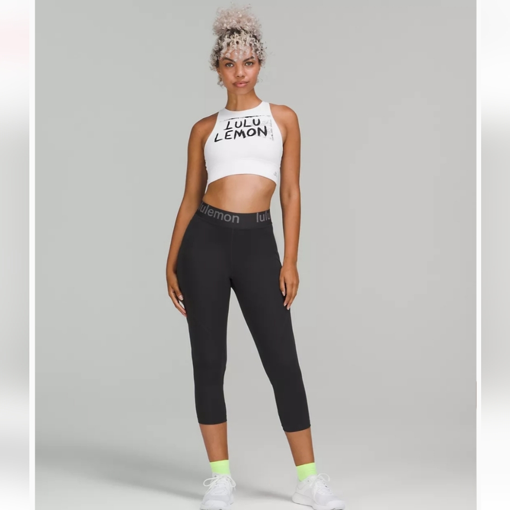 NWT LULULEMON WHITE Energy High-Neck Longline Bra Ed Curtis